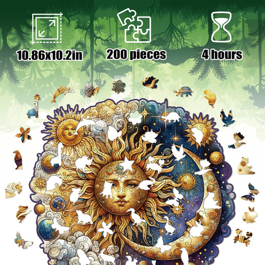 WHJSG irregular-animal-shapes wooden puzzle promotes creative problem solving in cozy evenings.