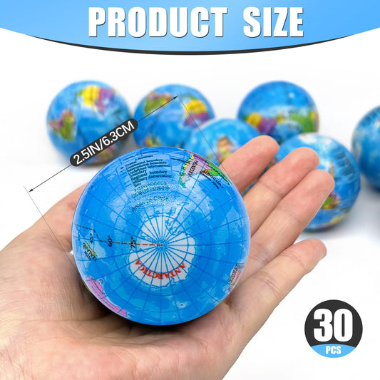 Whkvnng earth foam ball, 2.5 inches, soft grip for easy squeezing