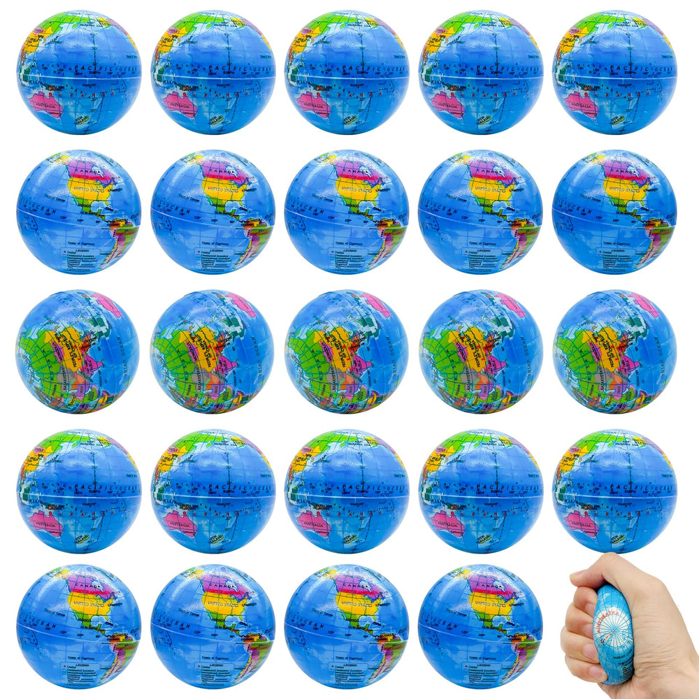 Whkvnng globe stress ball with world map texture for tactile stress relief