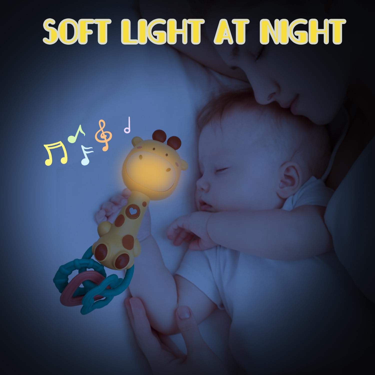 WHNKFB BPA free soft rubber surface safe for teething