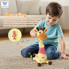 WHNKFB soft plush giraffe safe for babies and cuddles