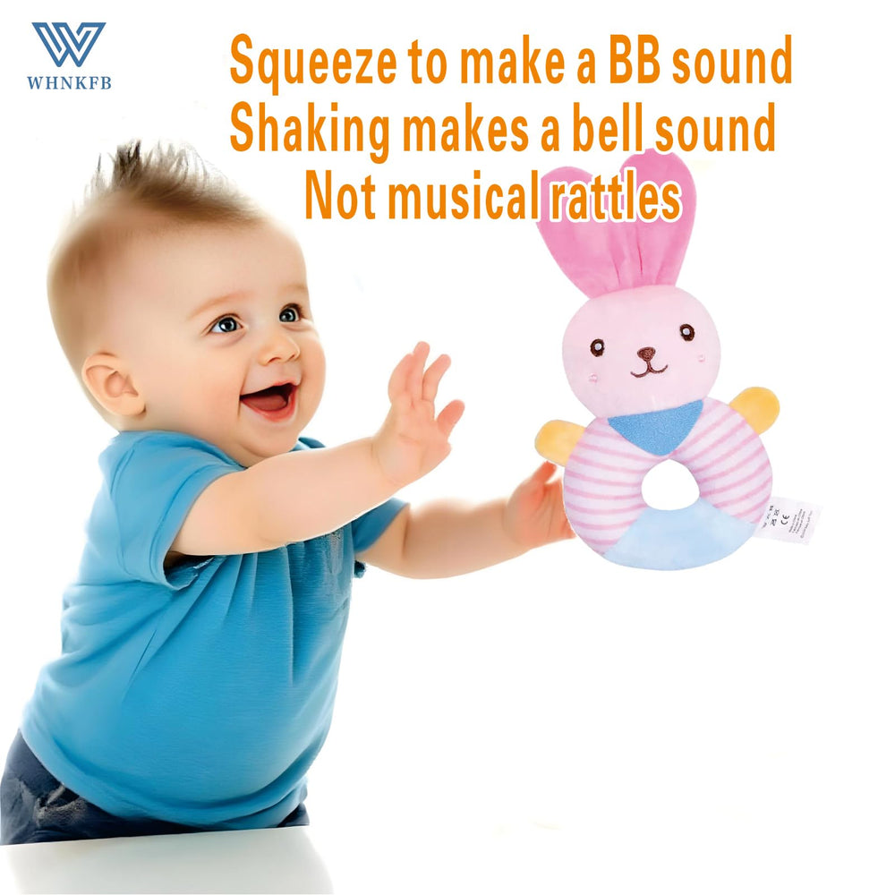 WHNKFB soft squeaker feature boosts cause-and-effect play for infants.