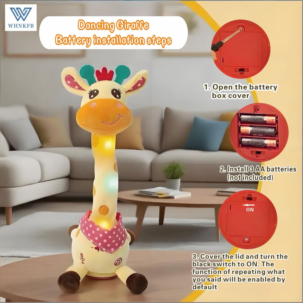 WHNKFB talking giraffe with recording function for personalized messages