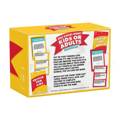 WHO KNOWS MORE? Kids or Adults family game-night ready for evenings