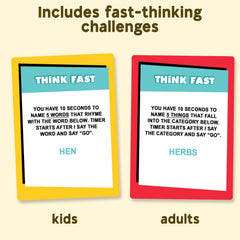 WHO KNOWS MORE? Kids or Adults scorepad ready for quick rounds
