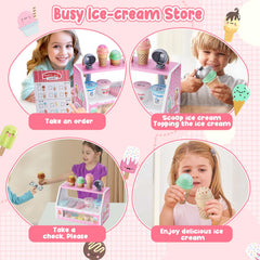 WHOHOLL ice cream menu paper enhances realistic pretend-store experiences.