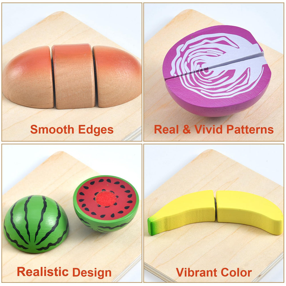 WHOHOLL wooden vegetables assortment to spark color recognition.