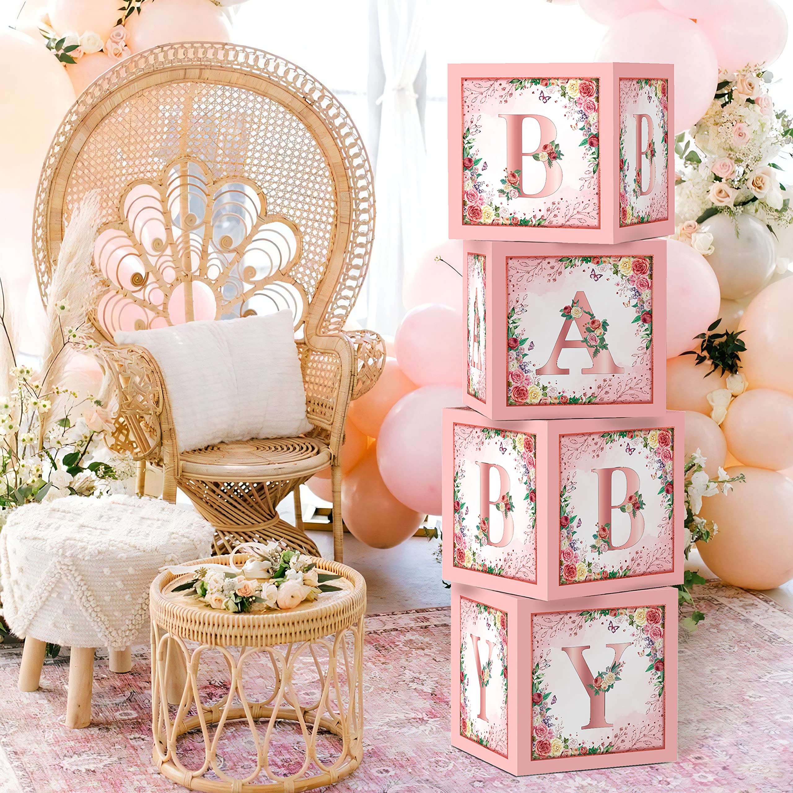 WHYMEO girl baby shower decor ideal as a centerpiece.