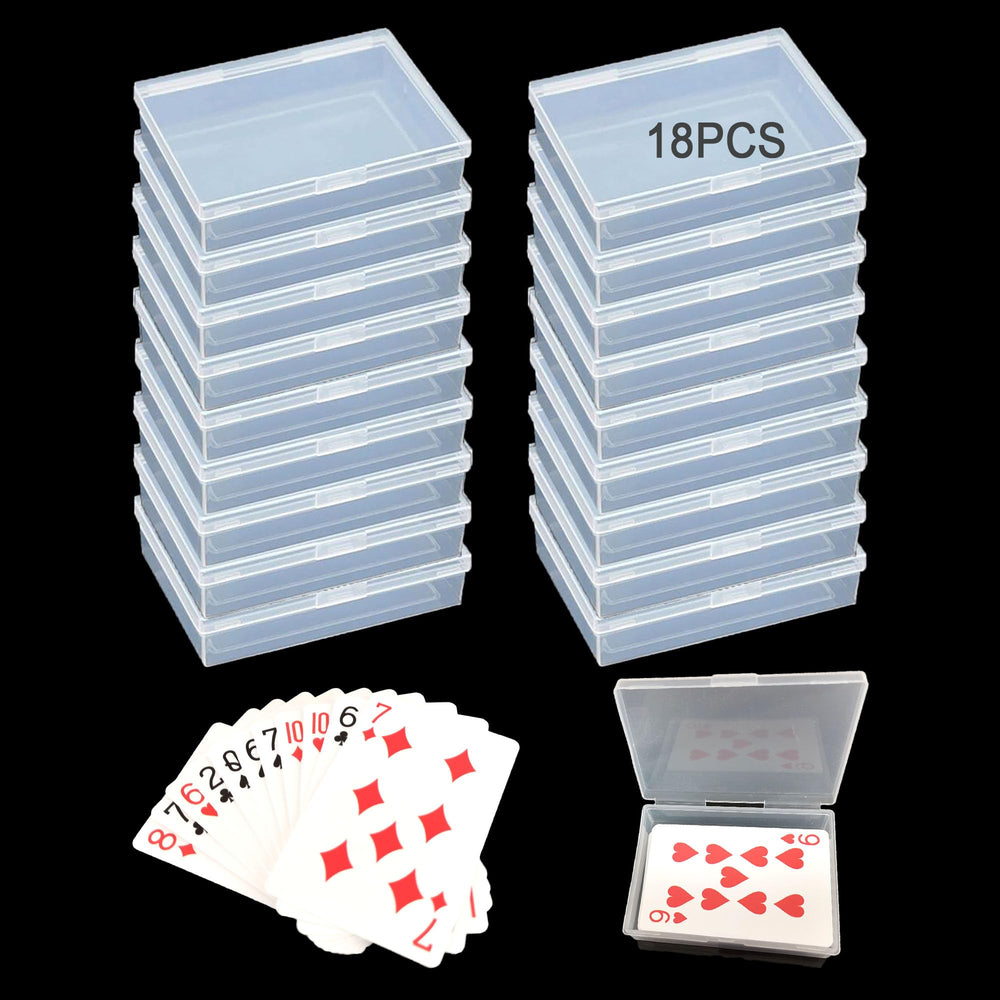 Whyogeta clear card box front view for quick access and organized card storage.