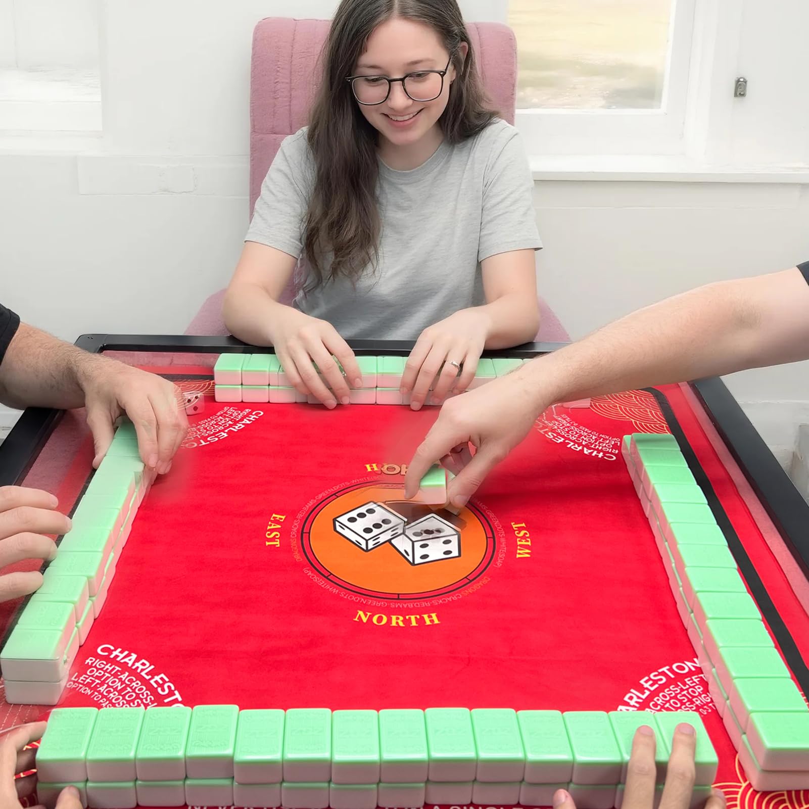 Wibeelee Mahjong Mat pattern clarity helps identify tiles quickly.