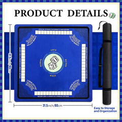 Wibeelee Mahjong Mat with storage bag for easy setup and tidy table.