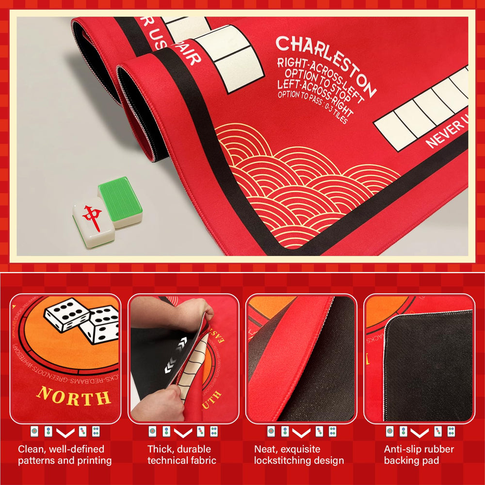 Wibeelee Mahjong Mat protects table surfaces from scratches and wear.