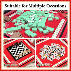 Wibeelee Mahjong Mat includes carrying bag for easy storage and transport.