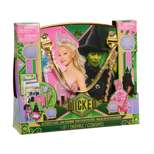 Wicked Universal Activity Tote fabric characters with stands for interactive storytelling.