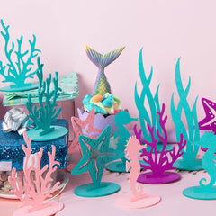 WIDELL ocean theme party setup idea for quick festive tables.