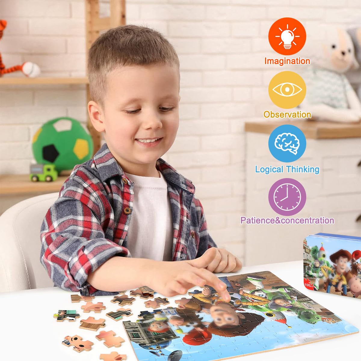 Wieewg round edges keep little hands safe during assembly.