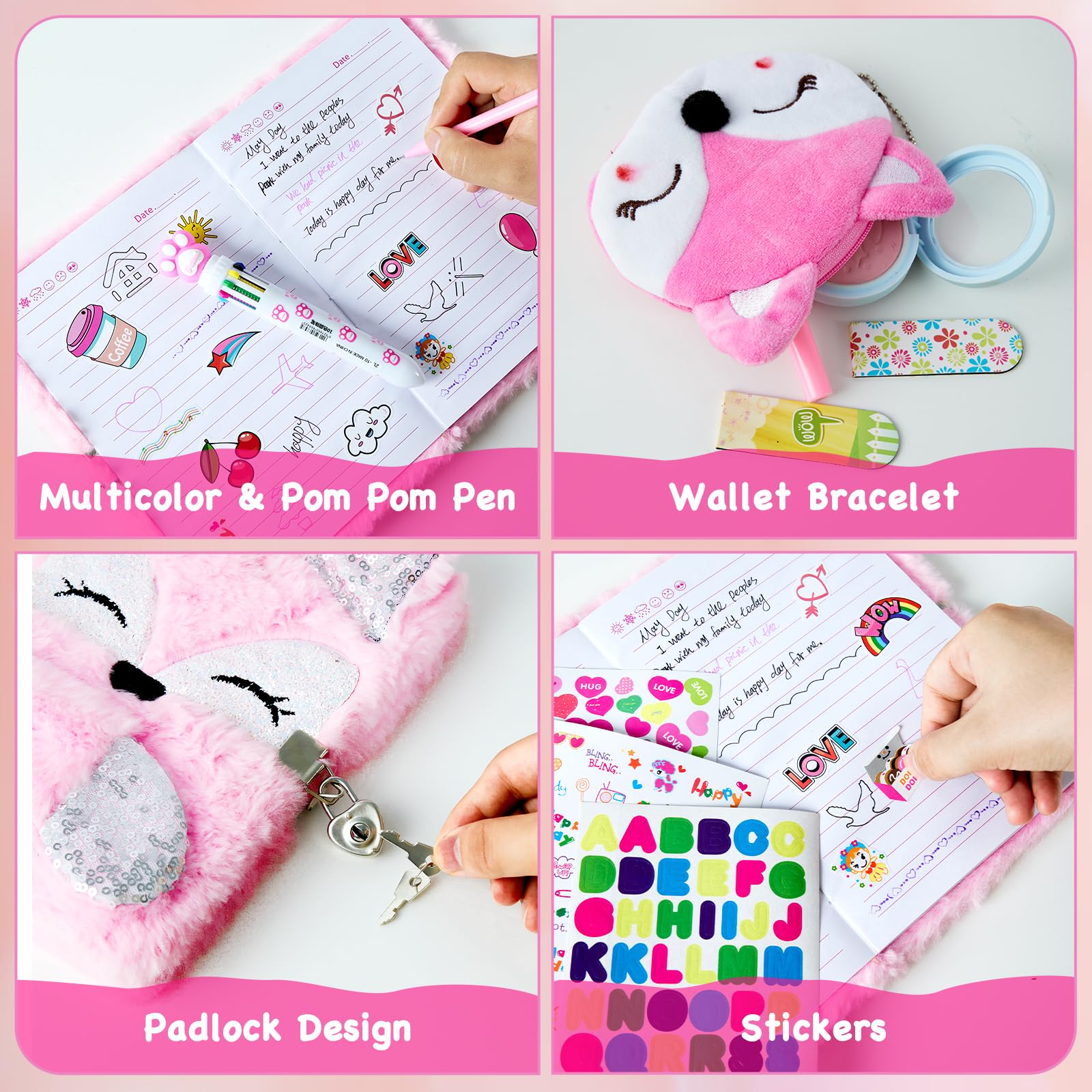 WIEWUSCH accessory pouch and stickers keep supplies organized