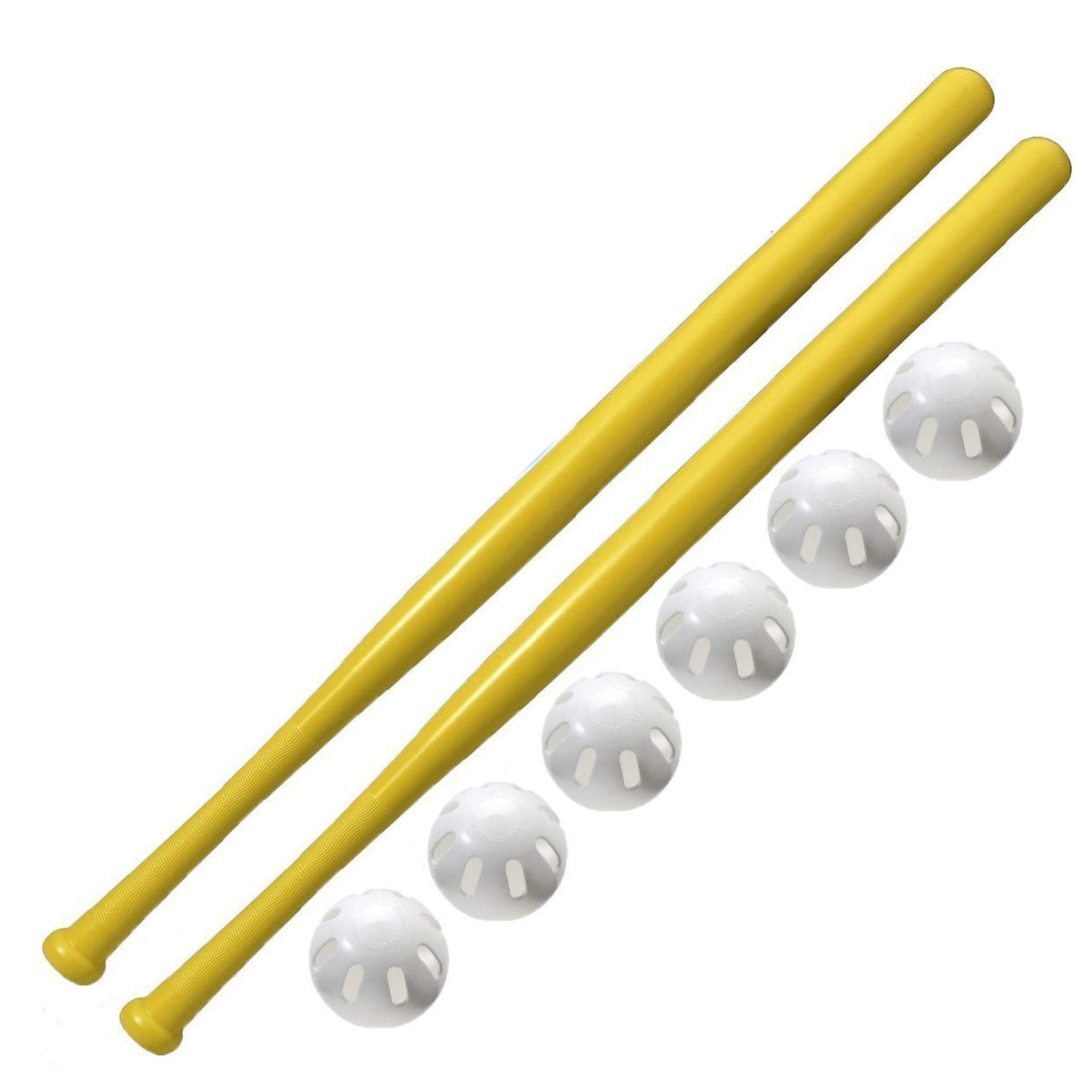 WIFFLE 32-inch bats and 6 balls for backyard family play and safe practice.