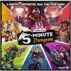 Wiggles 3D 5-Minute Dungeon box cover showing setup for fast cooperative play.