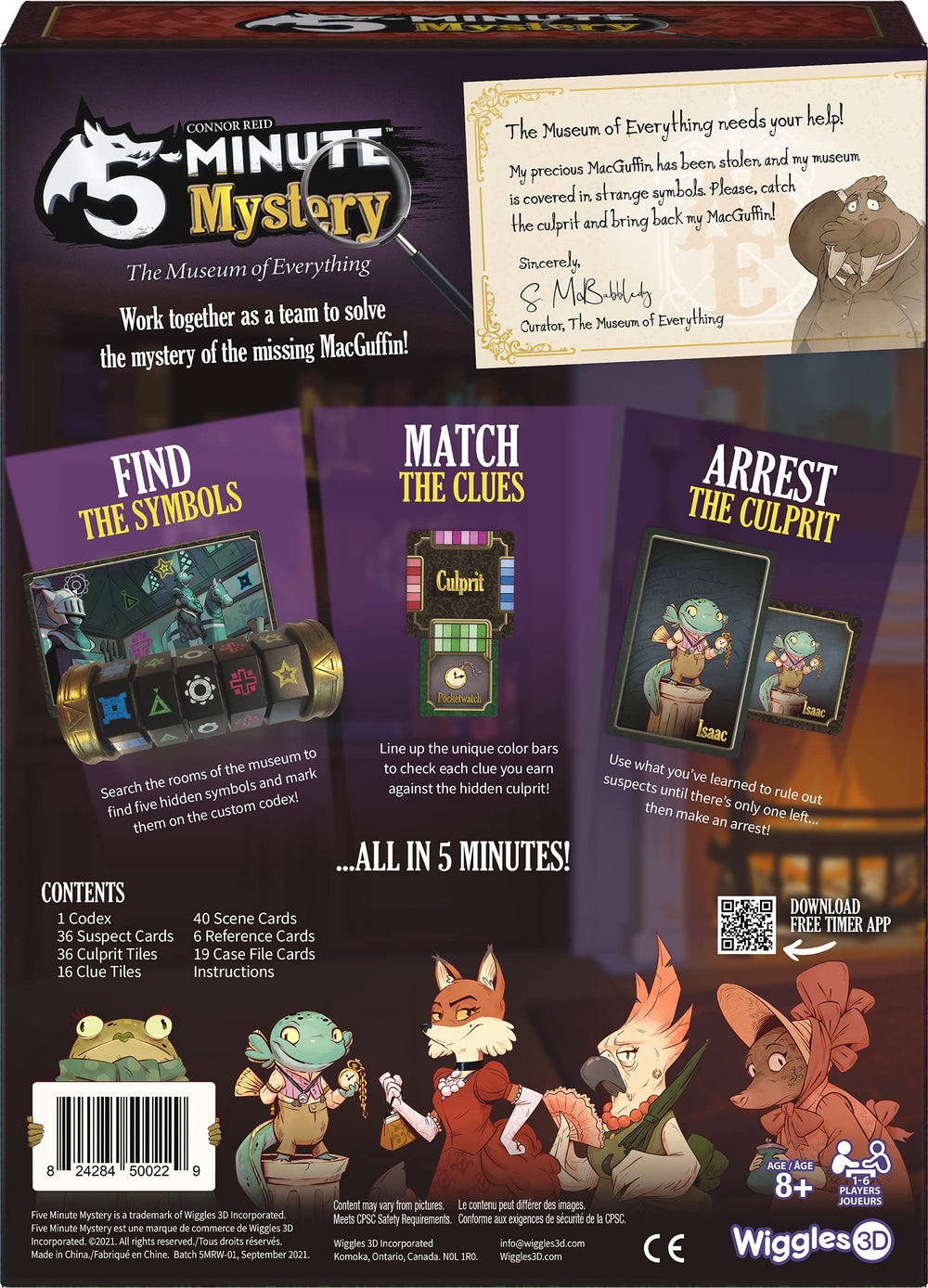 Wiggles 3D museum-scene cards enable evolving clues for each session.