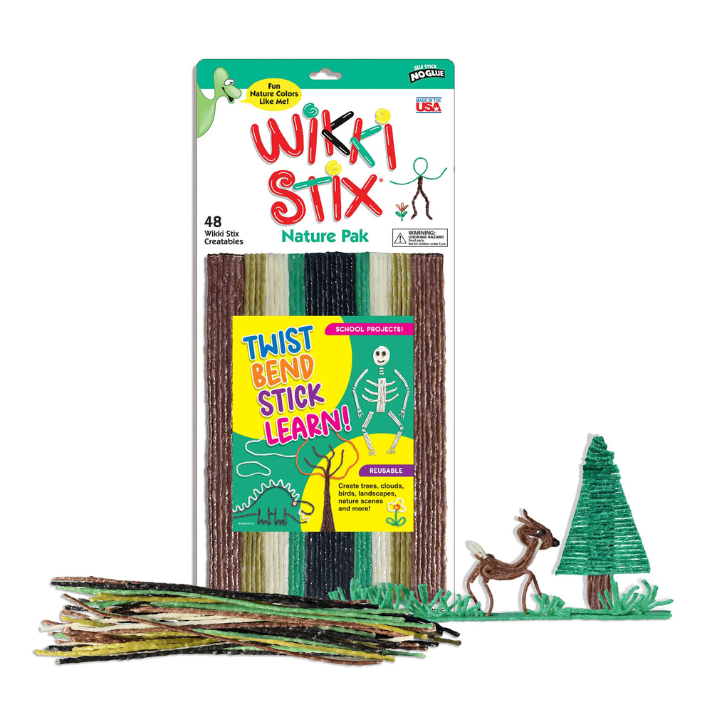 WikkiStix Nature Colors Pack features animals and bugs for interactive learning.