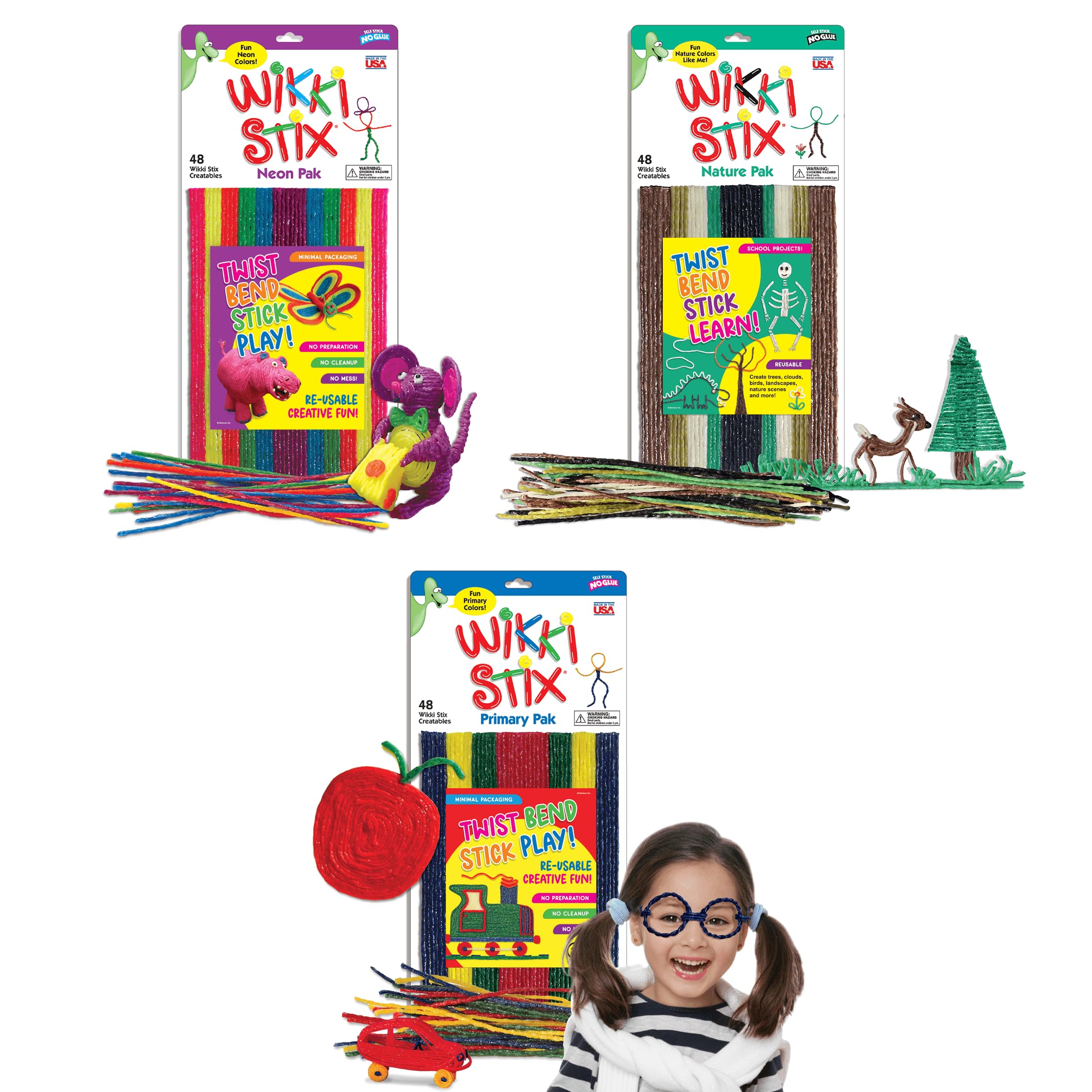 WikkiStix Nature Colors Pack ready for habitats and animal crafts.