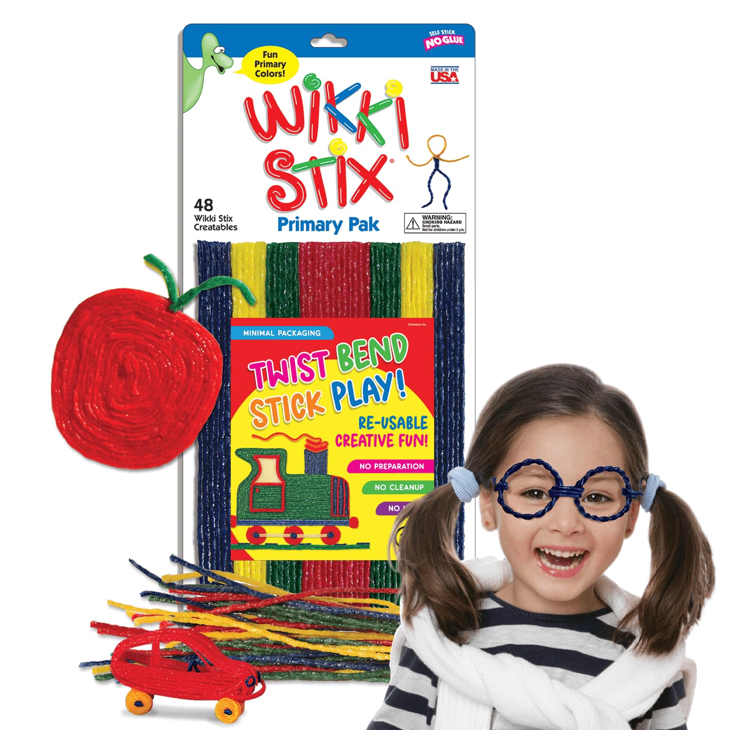 WikkiStix Primary Colors Pack supports classic shapes and creative play.