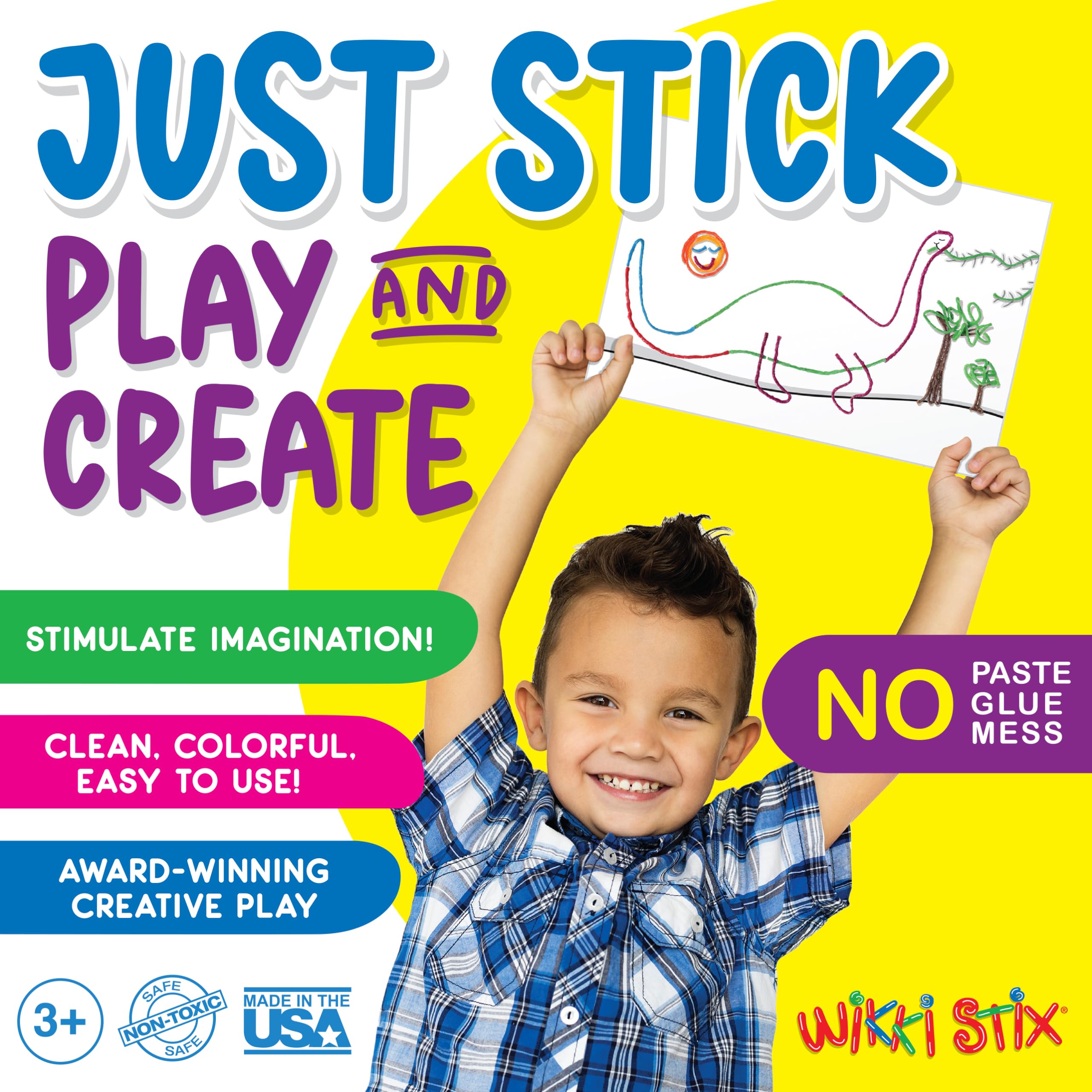Bright rainbow sticks travel-friendly and easy to pack for on-the-go art