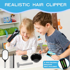 wilbvnit barber toy cleaning brush keeps tools tidy during imaginative sessions