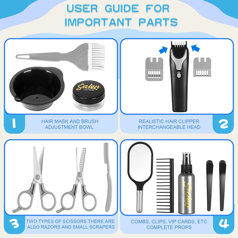 wilbvnit barber toy scissors promote fine motor skills in pretend salons