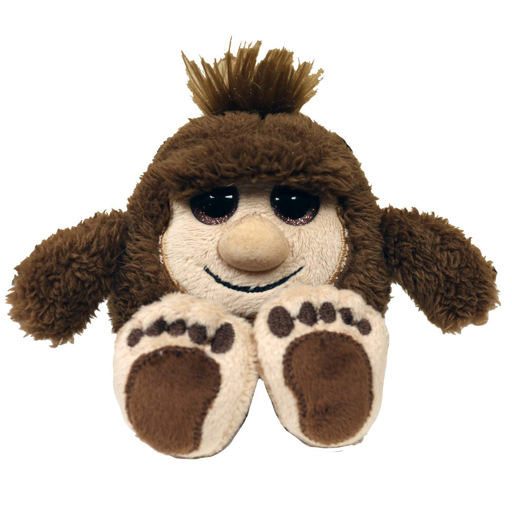 Wilcor Lil Big Foot Cuties close-up of fuzzy brown fur for comforting snuggles