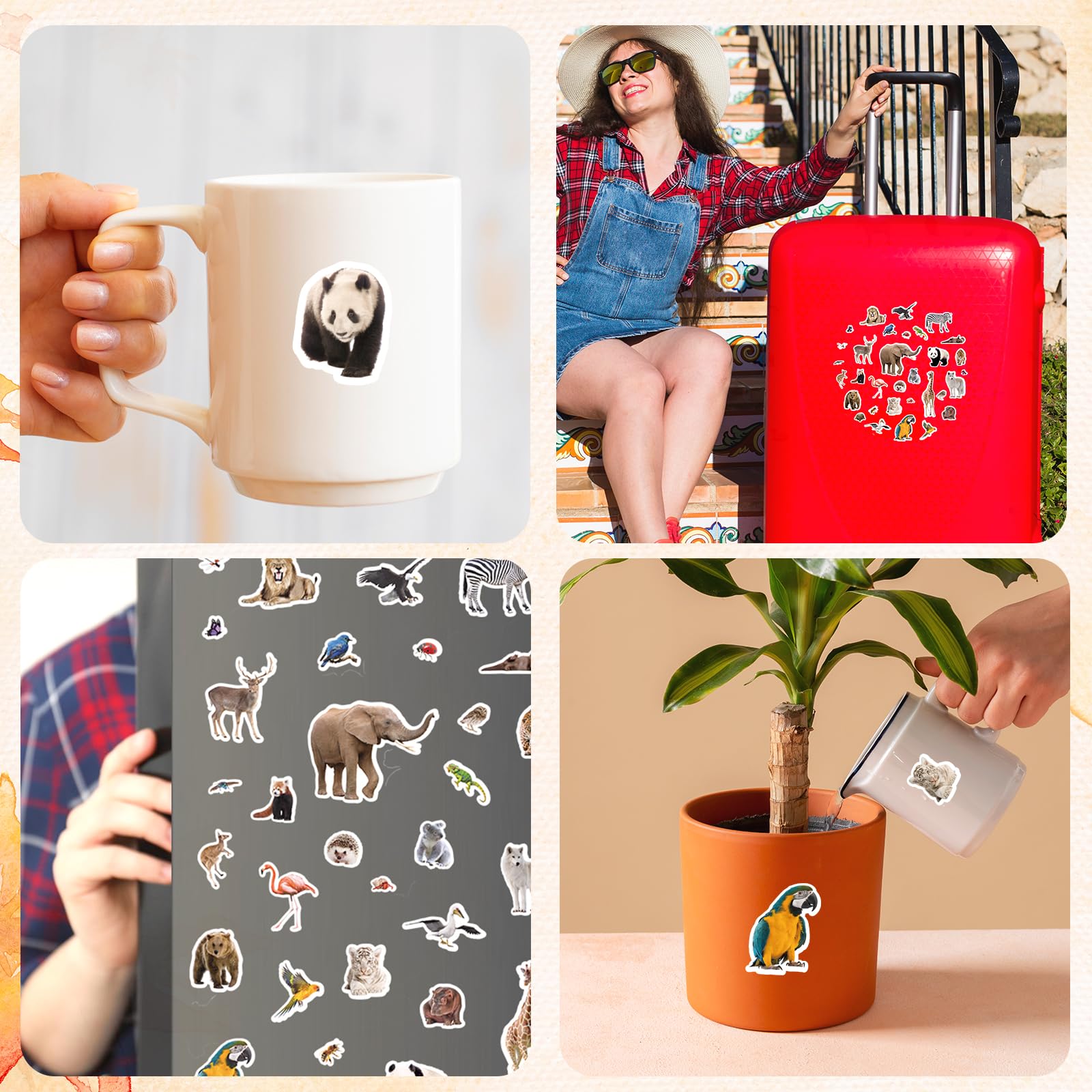 Wild Animals Stickers feature jungle animals for creative calendar decorations.
