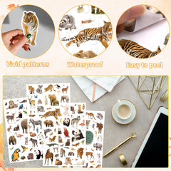 Wild Animals Stickers depict woodland creatures for playful crafts and projects.