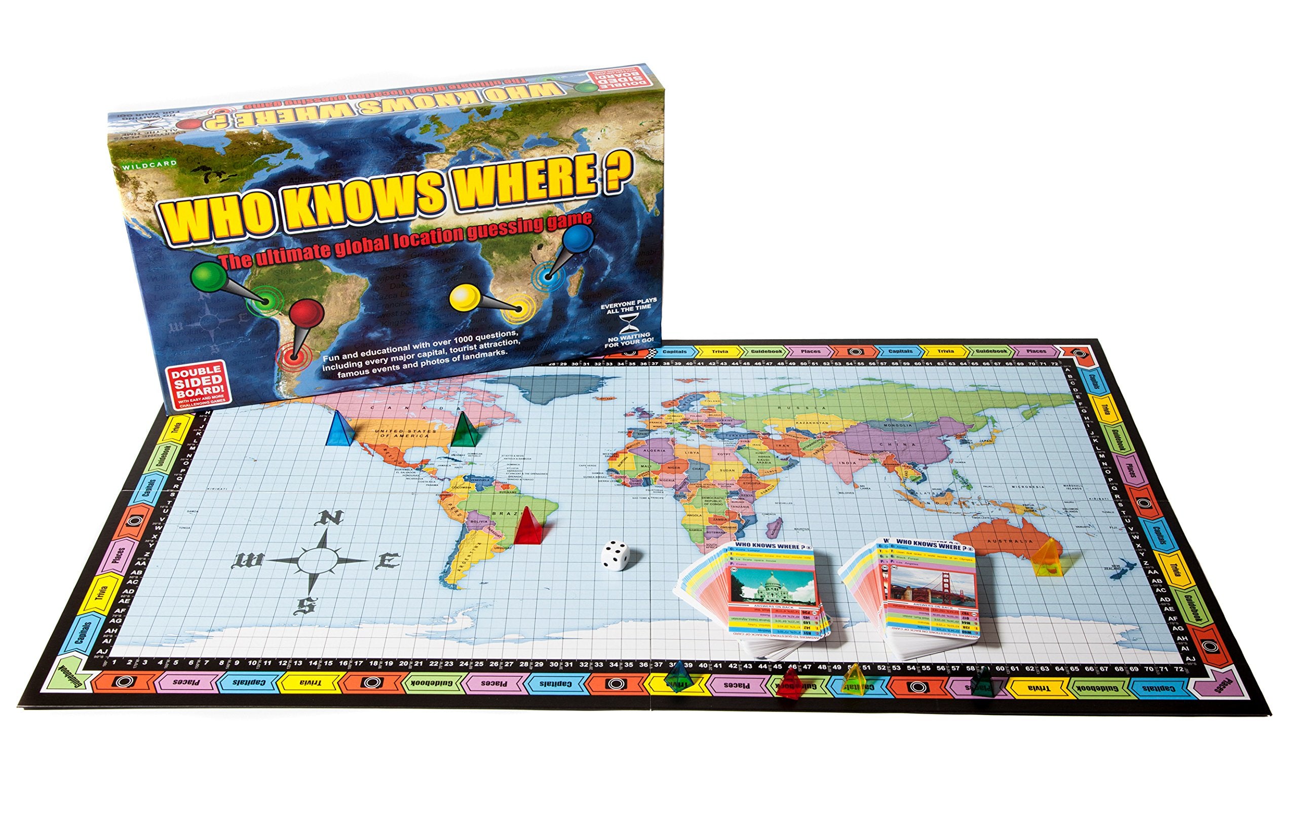 Wild Card Games Who Knows Where? clue cards for strategic moves