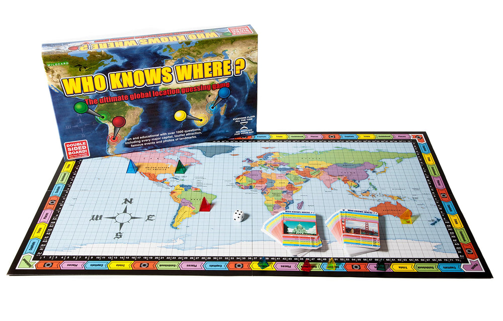 Wild Card Games Who Knows Where? clue cards for strategic moves