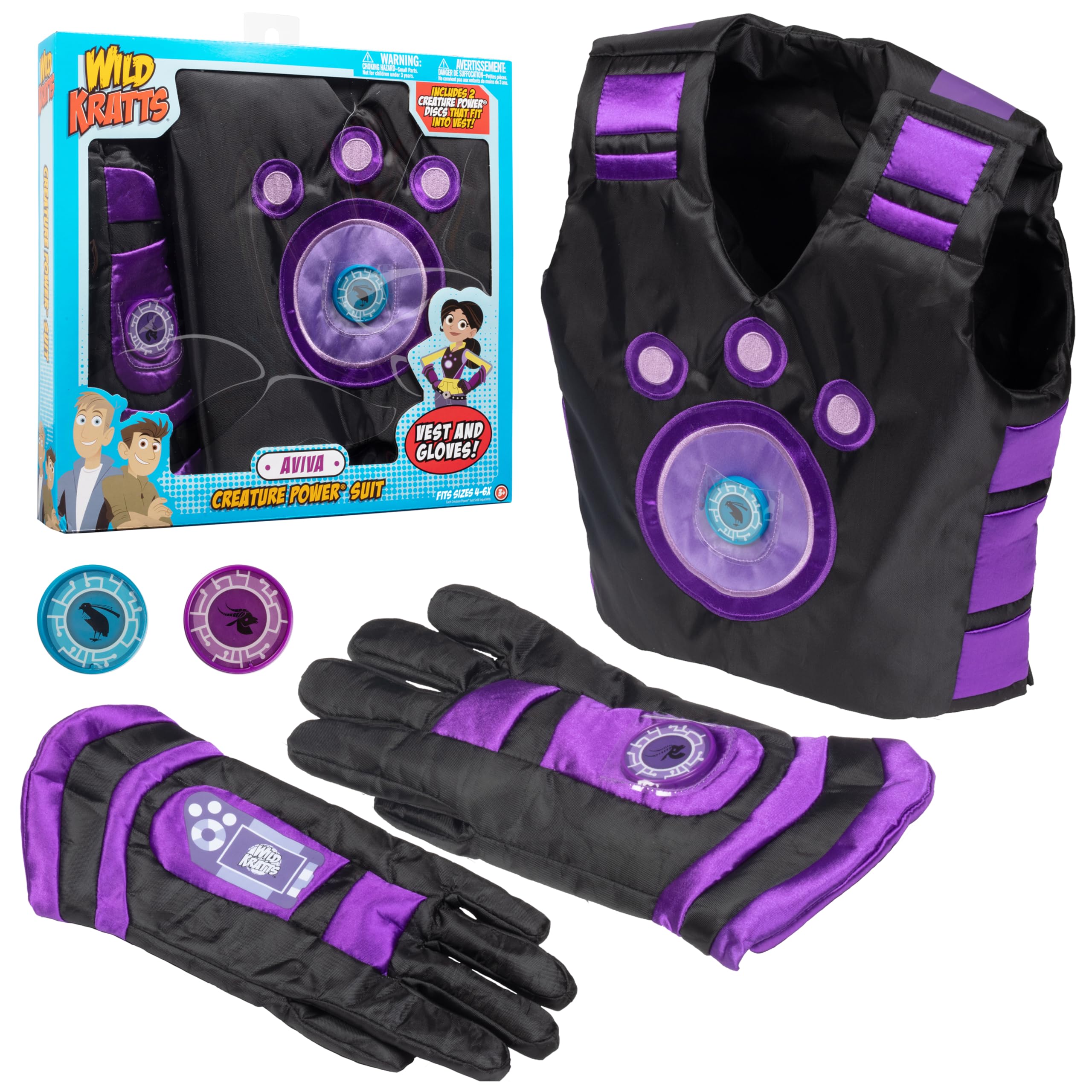 Wild Kratts Aviva Creature Power Suit vest front for pretend play and authentic look