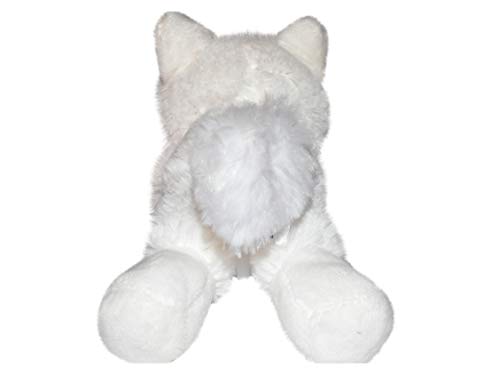 Wild Republic Arctic Fox Plush face close-up, inviting expression encourages imaginative storytelling.
