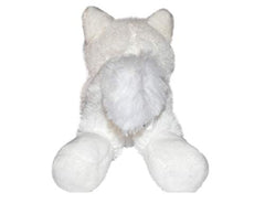 Wild Republic Arctic Fox Plush face close-up, inviting expression encourages imaginative storytelling.