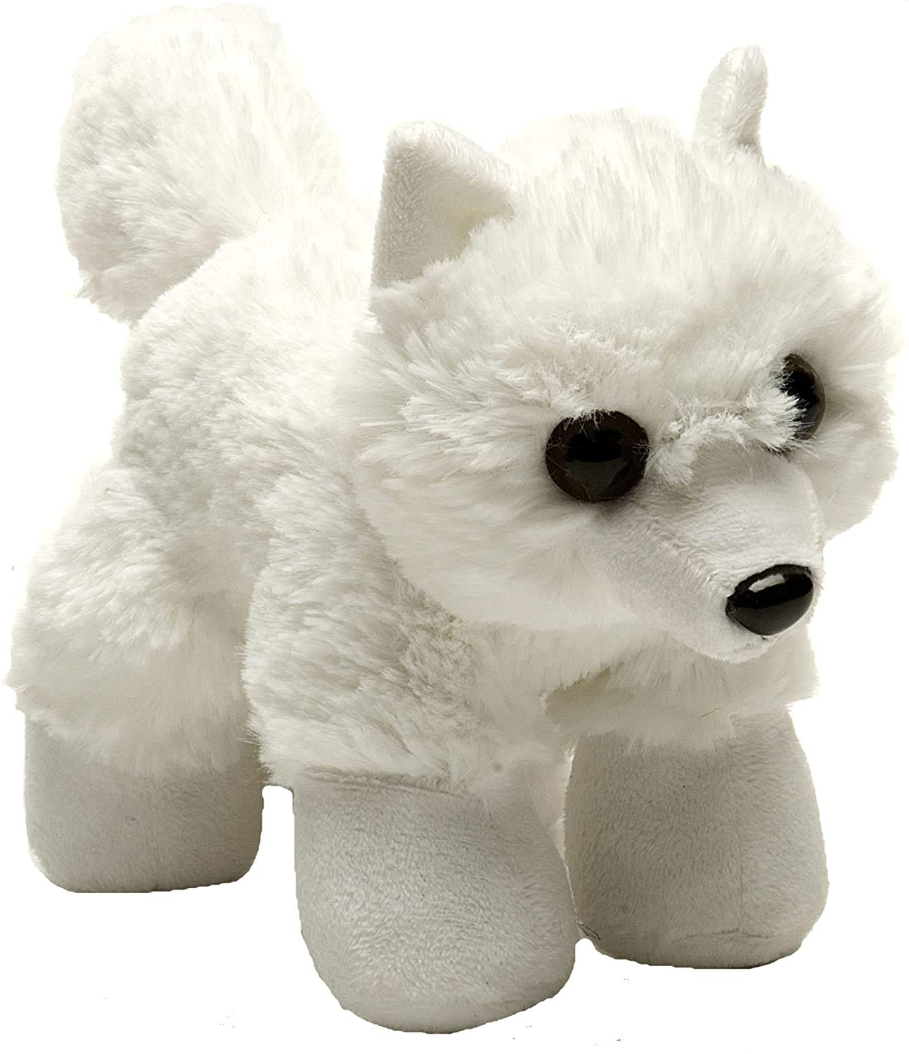 Wild Republic Arctic Fox Plush front view, soft fur ideal for cuddles and playtime.
