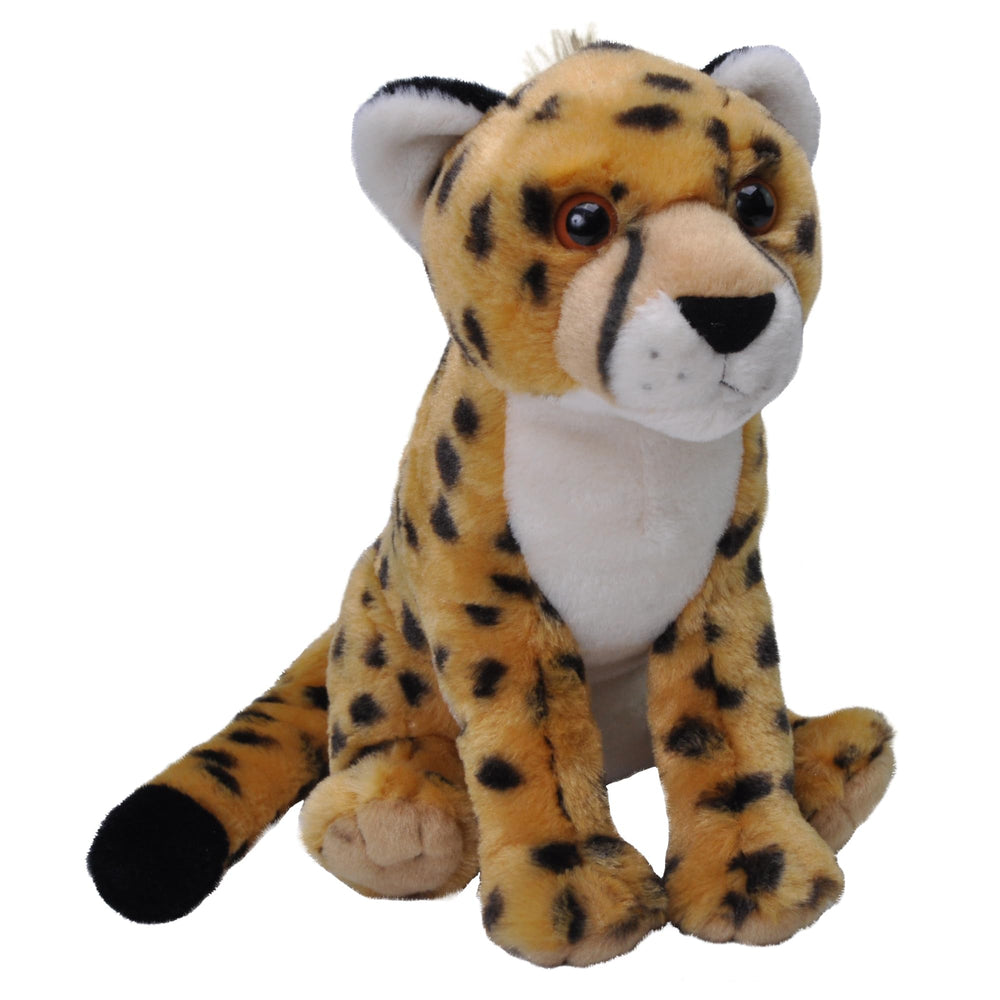 Wild Republic cheetah Cuddlekins plush, 12-inch, eco-friendly recycled bottle fill for soft cuddles.