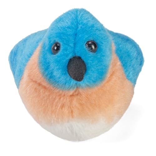 Wild Republic eastern bluebird plush close-up showing lifelike plumage.