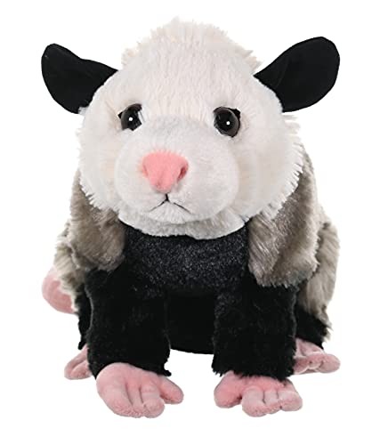 Wild Republic opossum plush side view suits travel companions and cozy car rides.