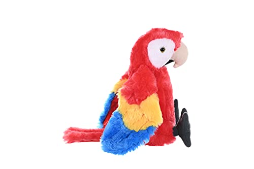 Wild Republic Scarlet Macaw Plush showcases bright colors and lifelike cues.