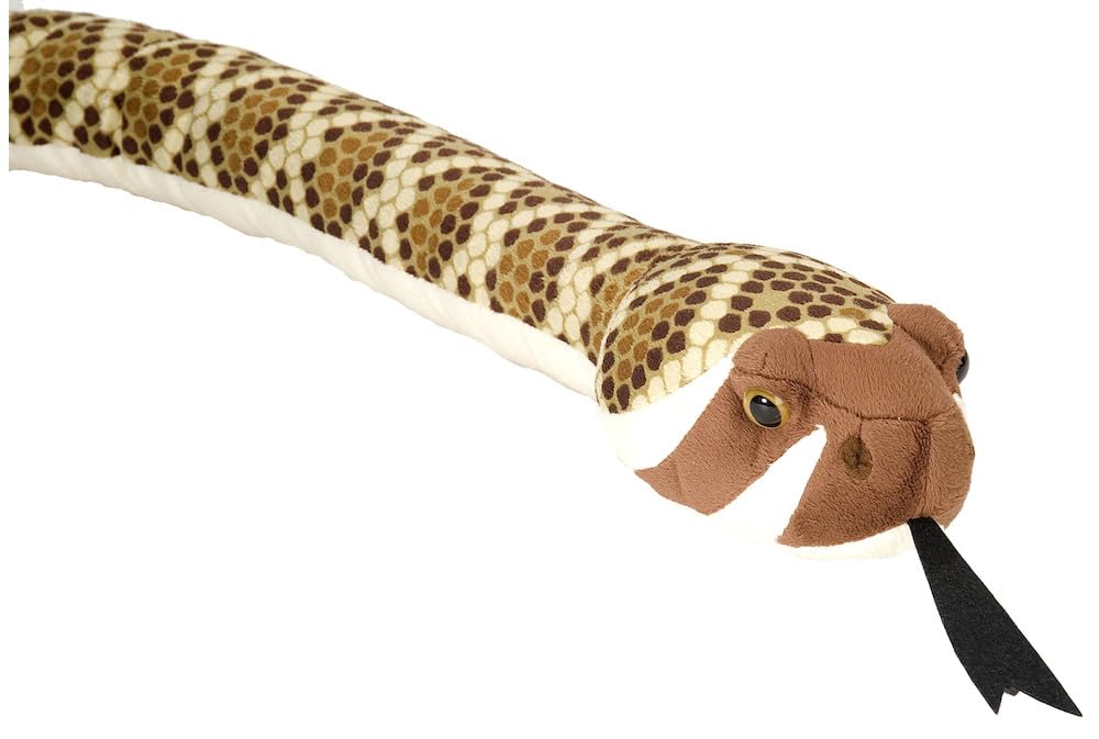 Wild Republic Western Diamondback 70 snake plush for imaginative play and cozy cuddles.