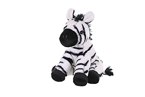 Wild Republic Zebra Baby Plush close-up of textured fabric and stripes
