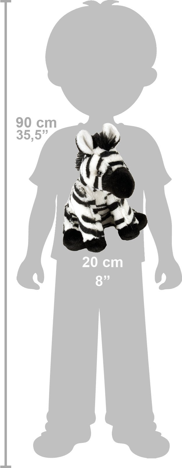 Surface washable Zebra Baby Plush keeps cleanup simple after adventures
