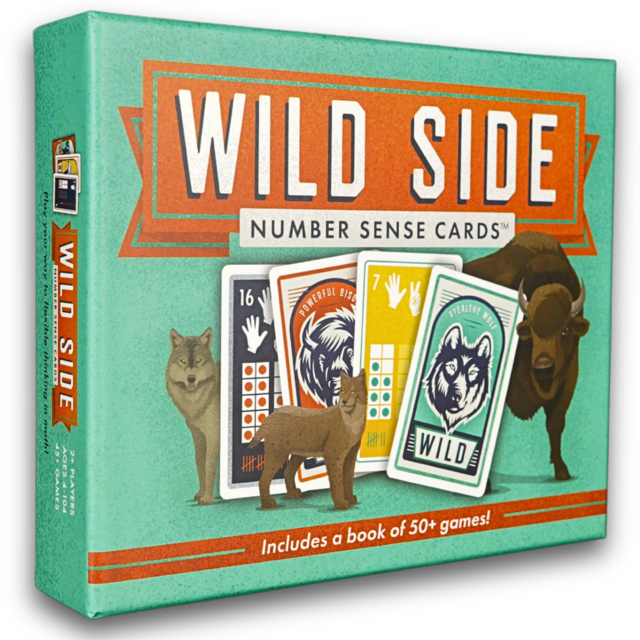 Wild Side Number Sense Cards deck cover with bold number visuals for early math practice.