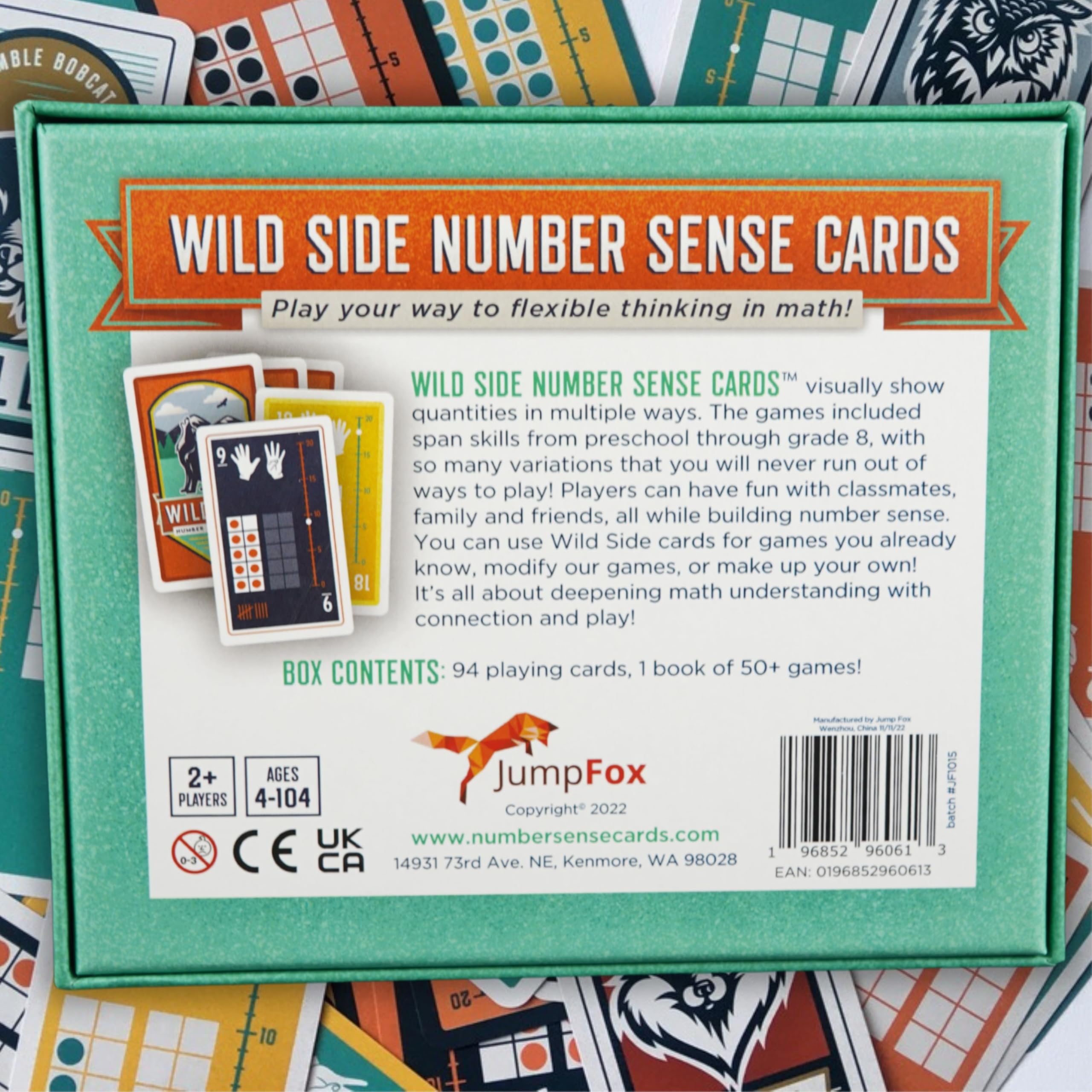 Wild Side Number Sense Cards travel-ready pack for trips and on-the-go learning.