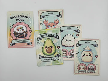 Wild Wild Avocado sushi and pasta dishes: colorful visuals enhance family imagination.