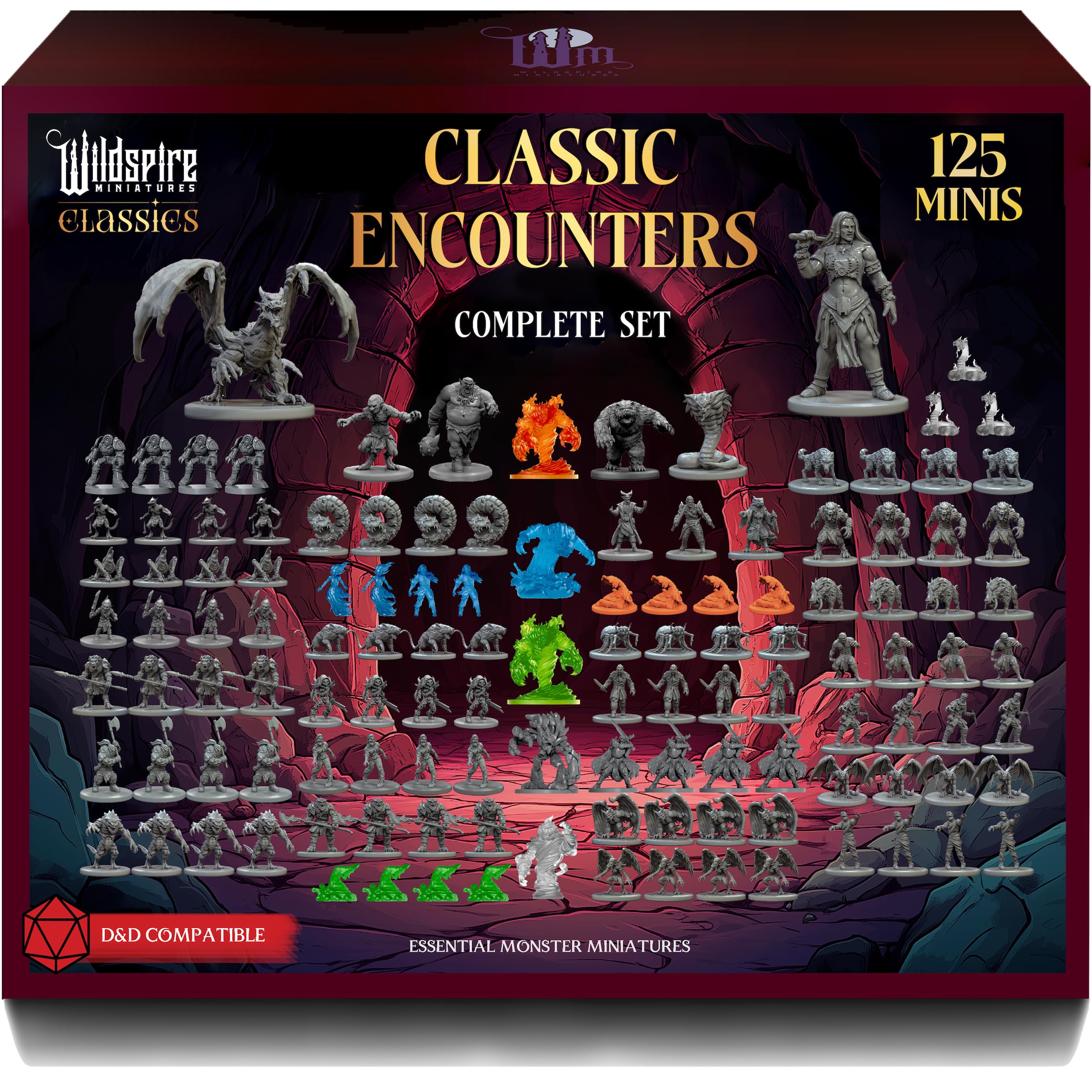 Wildspire Classic Encounters 125 28mm miniatures for D&D tabletop battles